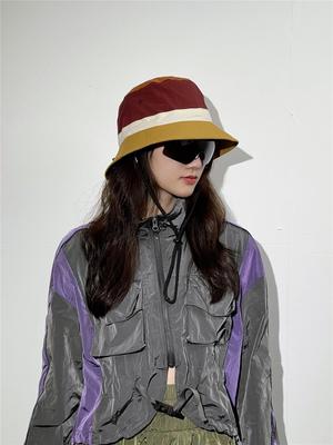Quick Drying Color Blocked Fisherman Hat New Basin Hat Outdoor Hiking Sun Hat Women's Summer Sun Protection Hiking Camping Hat