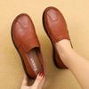 Fashion Women Genuine Leather Shoes Spring Autumn Brown Female Casual Shoes Black Mom Ladies Cozy Classic Leisure Loafer Shoes2025