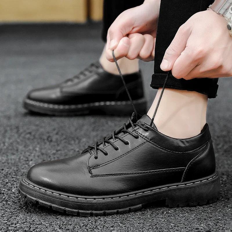 2025 Herren Leder Freizeitschuhe Komfort Schwarz Formelle Oxfords für Herren Abriebfeste Herren Büroschuhe Zapatos De Vestir Hombre
