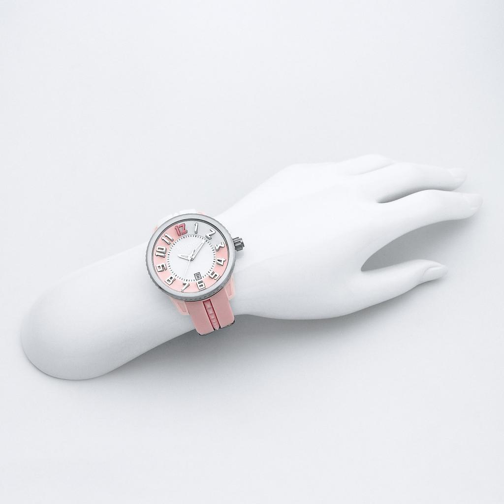 Watch CRAZY Medium Pink Dial Stainless Steel Mineral Glass Quartz 42MM Watch TY930111 White [Tendence] Women's [Item]