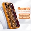 Magnetic For Magsafe Case For iPhone 17 Pro Max European-style Vintage Pattern Skin Feeling Cover For iPhone 16 15 14 13 Pro Max