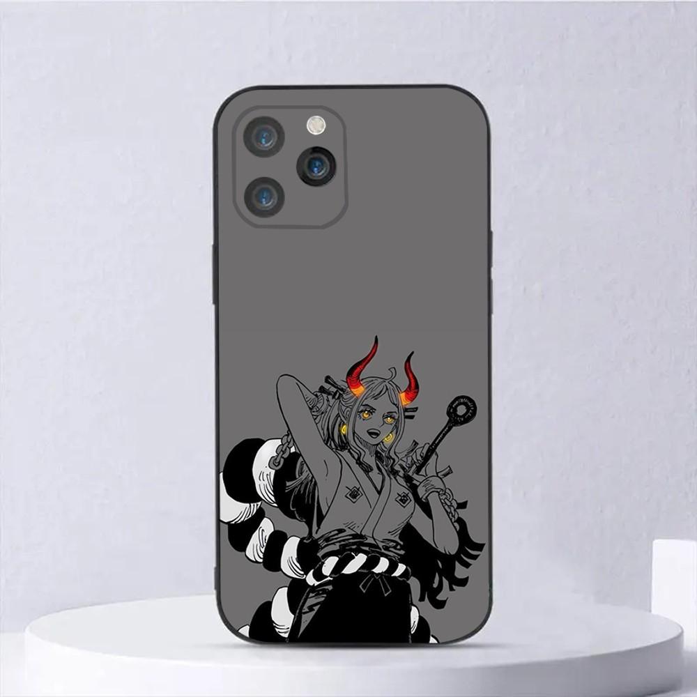 Anime Y-Yamato Phone Case For iPhone 16,15,14,13,12,11,Plus,Pro Max,XS,X,XR,SE,Mini,8,7 Soft Silicone Black Cover