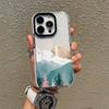 Amazon Hot-selling Minimalist Gradual Change Smudging Snow-capped Mountain Scenery Apple 16promax Mobile Phone Case iPhone Protective Case