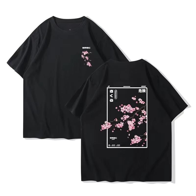 Summer Japanese Cartoon Harajuku Printed Short Sleeve TShirt Unisex Sports TShirt XL