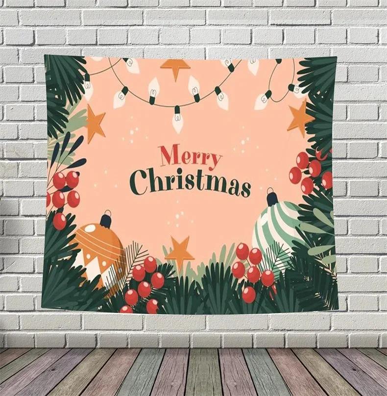 Рождественский простой креативный гобелен для гостиной — фото 7