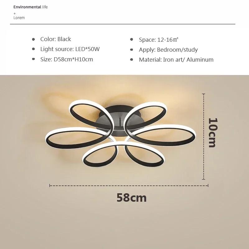 Modern LED Ceiling Lamp For Living Room Restaurant Bedroom Corridor Chandelier Six Petal Flower Design Lighting Fixture Lustr