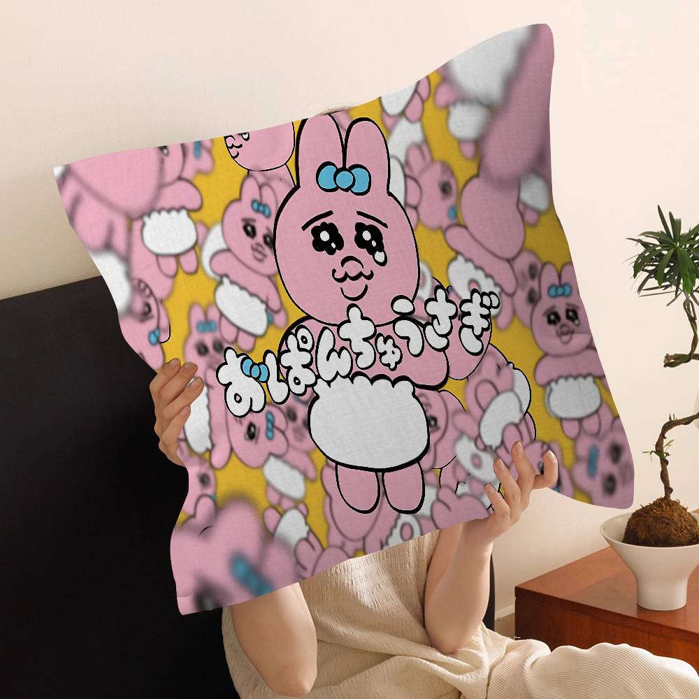O-Opanchu Cute Usagi Stitch Lucky Dragon Pillow Cover Sofa Cushion Cover Home Room Decoration Children Gift