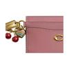 Coach Essential Ogo Metal Leather Card Holder Mini Women's Rose Rose Color