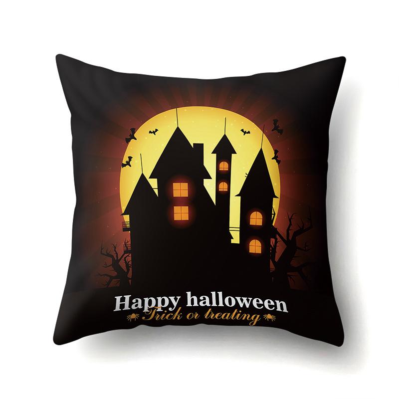Halloween Pillowcase Car Waist Pillow Pumpkin Sofa Cushion Cover Office Home Living Room Pillowcase