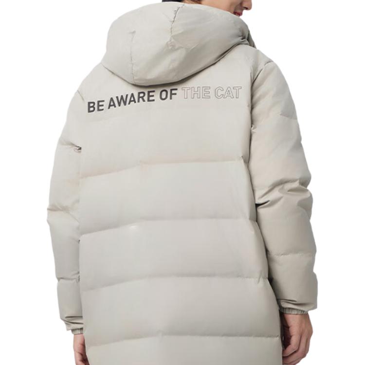 Puma Long Down Jacket Solid Color Comfortable Soft Long Warm Down Coat Unisex Jacket Marble-Grey 687428-68