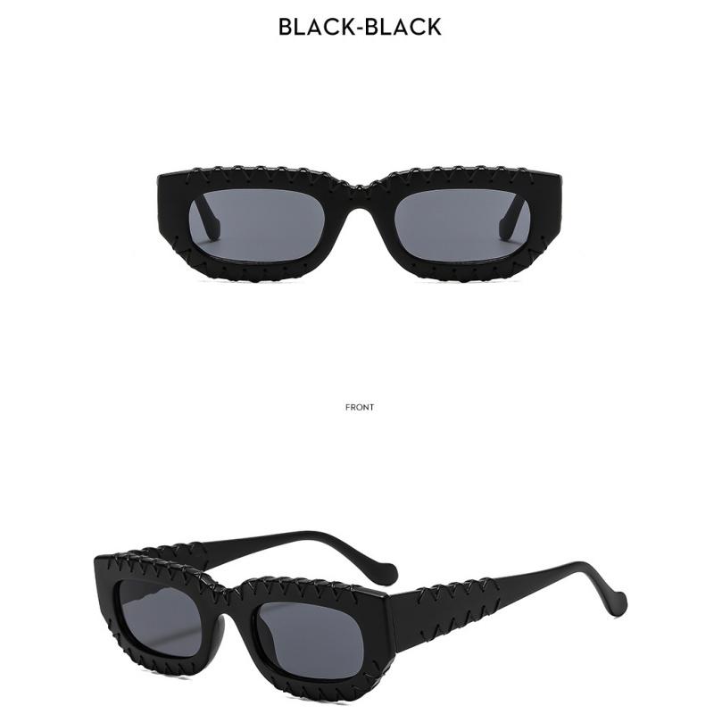 Women's sunglasses, men's and women's fashion square braided sunglasses