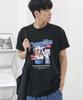 Tijeoteu Cupcake Print Round Cotton Short Sleeve T-Shirt (White, Black) Ds_08