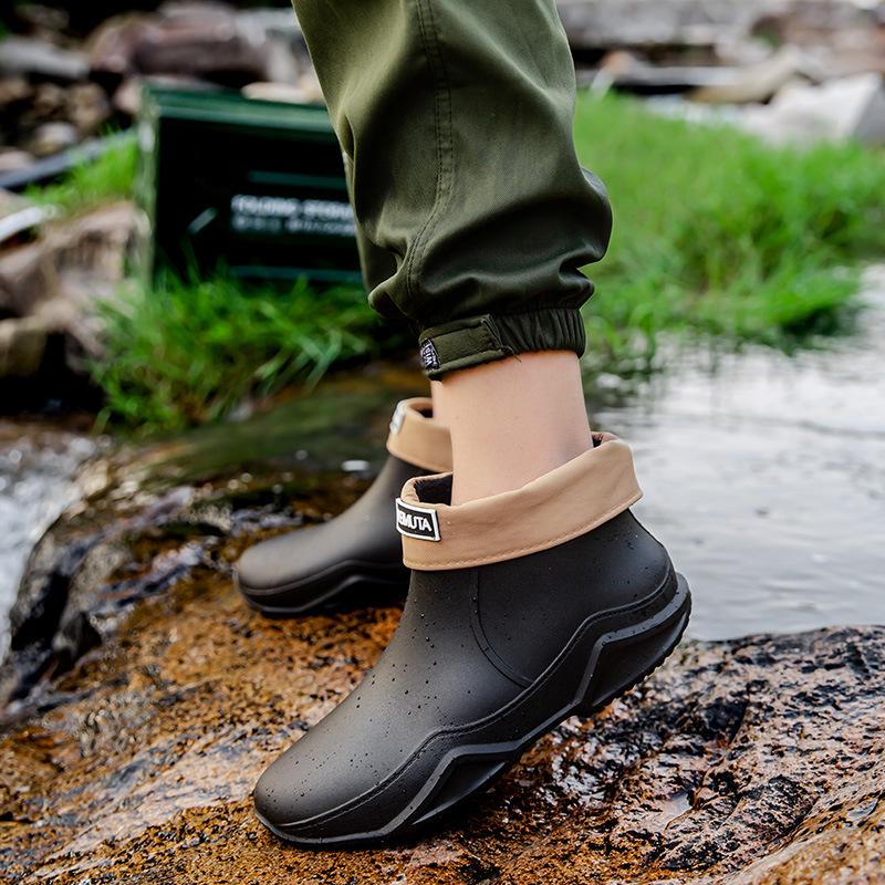 Unisex Wasserdichte Kurze Regenstiefel 2024 - Rutschfest, Abriebfest für Angeln, Küche, Takeaway-Arbeit