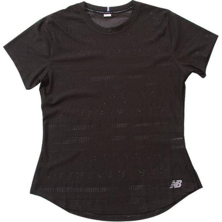 New Balance Short Sleeved T Shirt Women s Black AWT13277-BK S