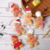 6Pcs Christmas Tree Doll Decoration Fabric Biscuit Men Hanging Ornament For Door Wreath Mantels Holiday Decorations
