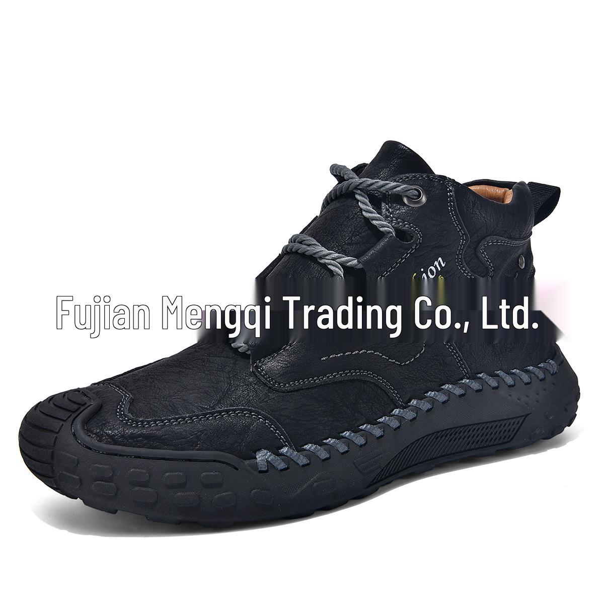 2025 Men s Plus Size Martin Boots - Mid-top, Autumn/Winter, Outdoor Casual, Thick Sole, Short Motorcycle Style. 41
