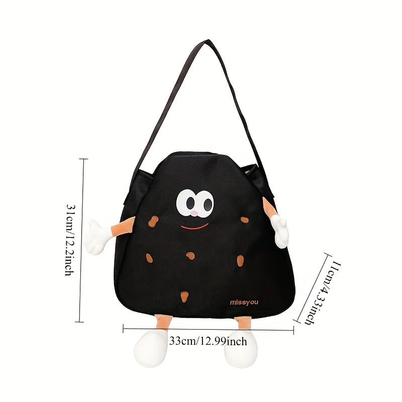 Cute cartoon nylon crossbody/backpack, pastel design, durable daily bag as birthday gift for anime fans