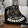 1pc VALHALLA Throw Blanket Soft Flannel, Cozy All Season Polyester Perfect for Home, Office