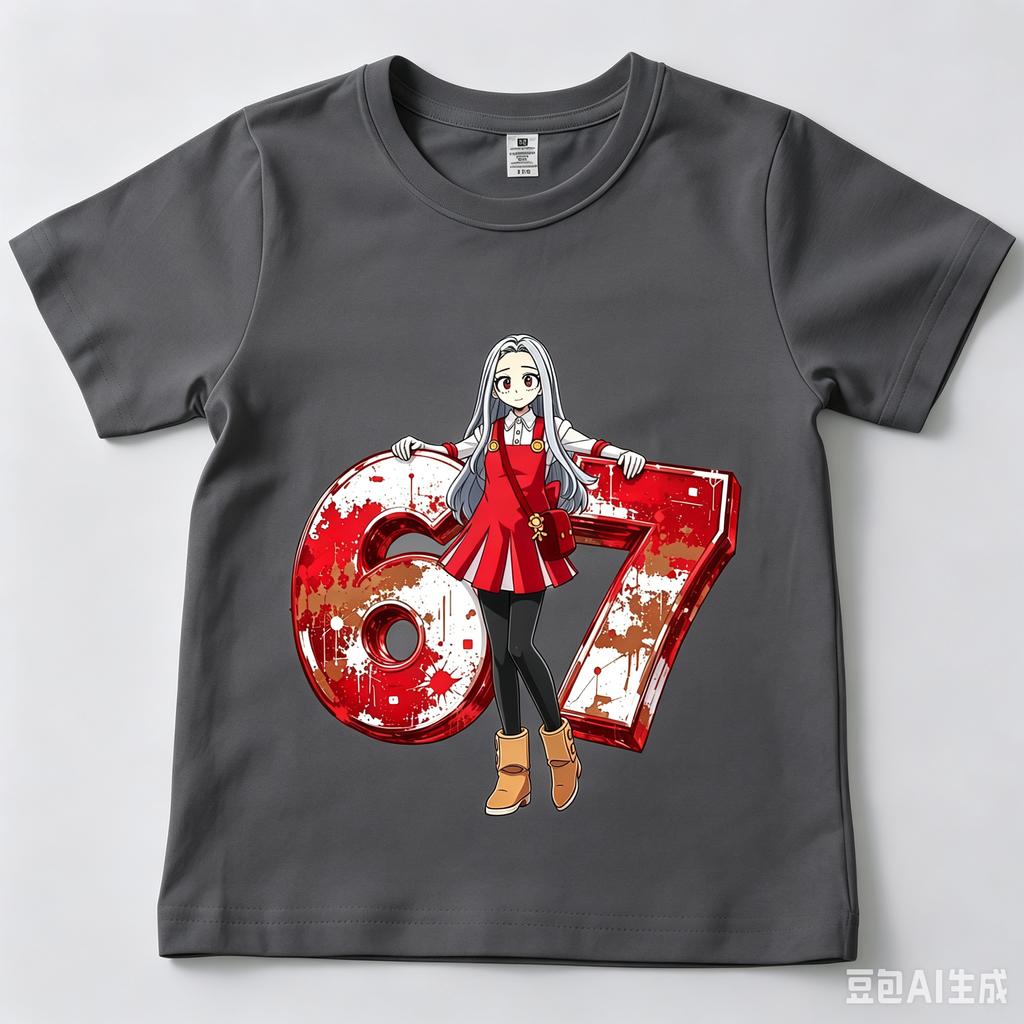 My Hero Academia Eri 67 Print Casual Cotton Tshirt for Girls Kids Anime Apparel Soft Breathable Summer Top