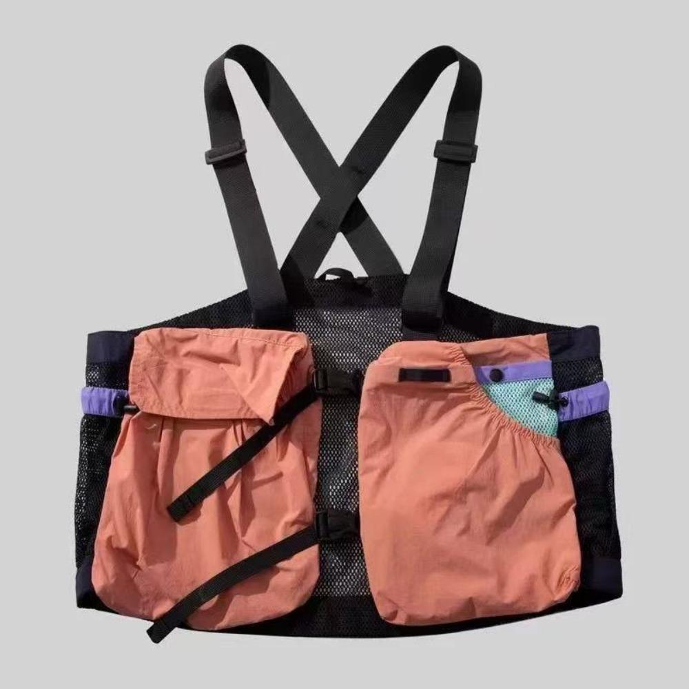 Mesh Material Multi Pocket Vest Multi Pocket Breathable Jacket Outdoor Vest  For Men For Women