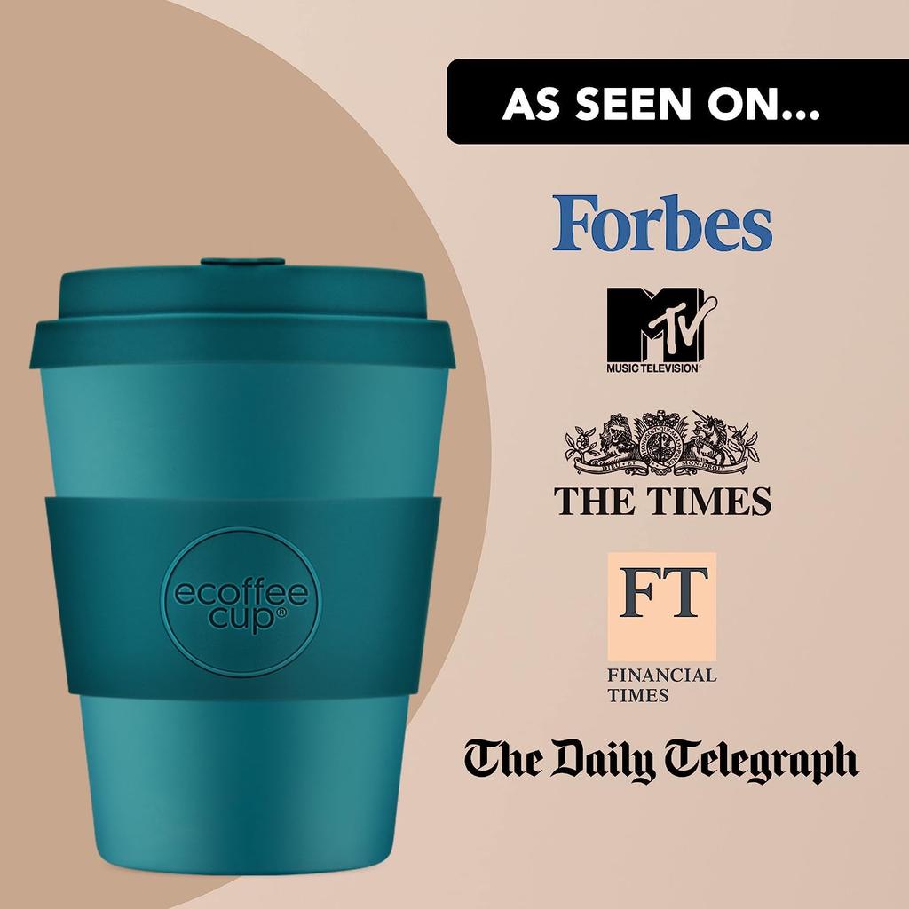 Ecoffee Cup, Reusable, Eco-Friendly, 350ml, Cup and Saucer, 812 021