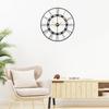 Iron Open Dial Roman Number Wall Clock with Special Big Clock Hands Analog Clock for Living Room Bedroom and Office - 30 Inch, Blackd