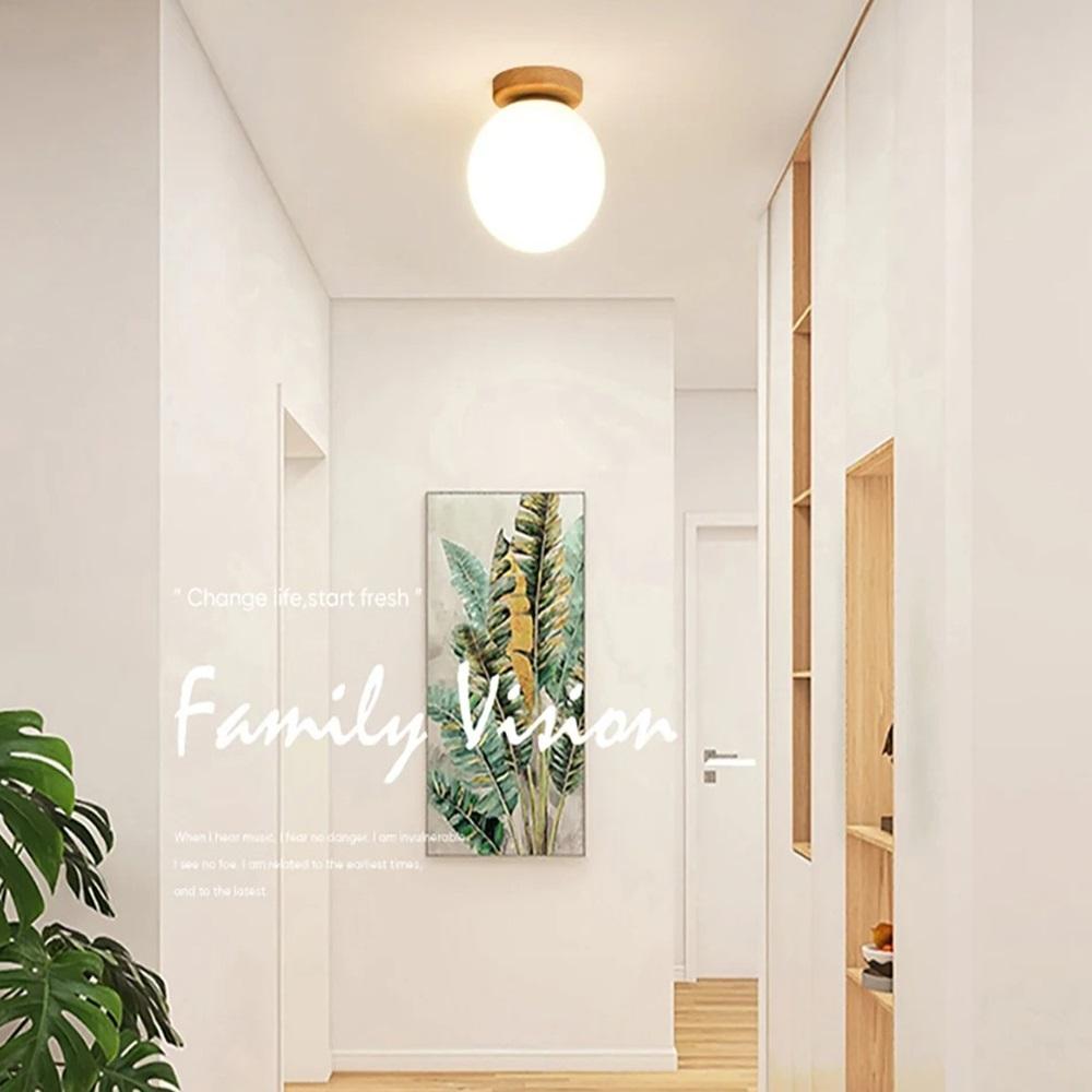 IRALAN Nordic Glass Ceiling Light Single LED Ceiling Lamp Entryway Hallway Balcony Living Room Bedroom Aisle Light Fixtures