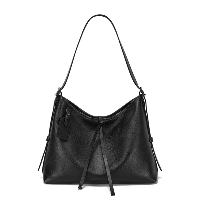 

Большая вместительная сумка из натуральной кожи для женщин в стиле ретро, женская модная универсальная повседневная сумка для женщин