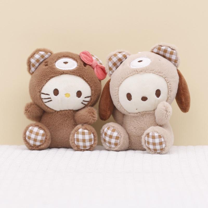 Sanrio Melody Cinnamoroll Kuromi Plush Pendant Cartoon Doll Keychain Stuffed Toys