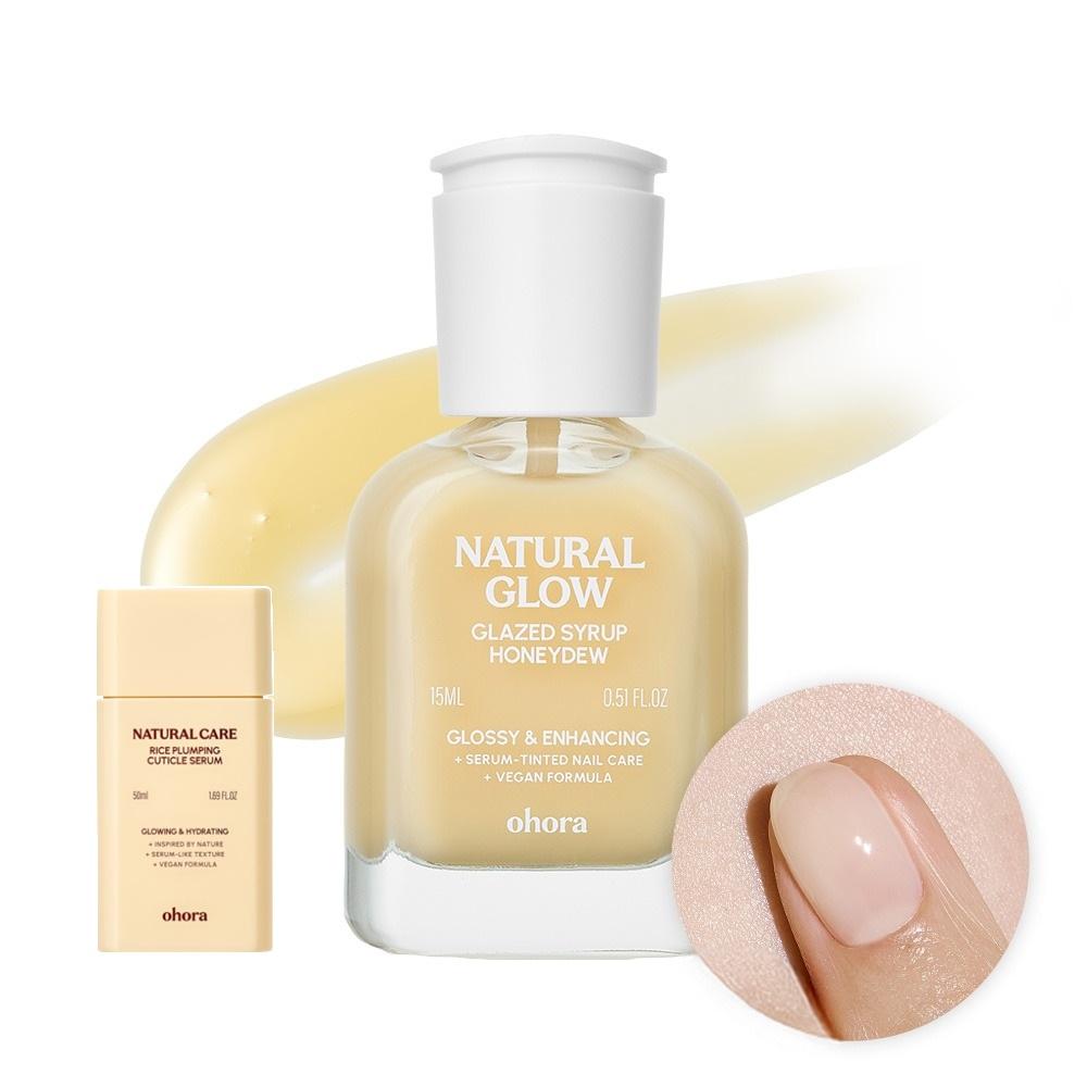 OHORA Glazed Syrup Nail Strengthener Honeydew Edition Nail Care Set with Optional Nail Essentials