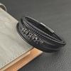 Classic Leather Skull Ghost Head Bracelet Men's Stainless Steel Magnetic Buckle Bracelet Bangles for Friend Jewelry Gift