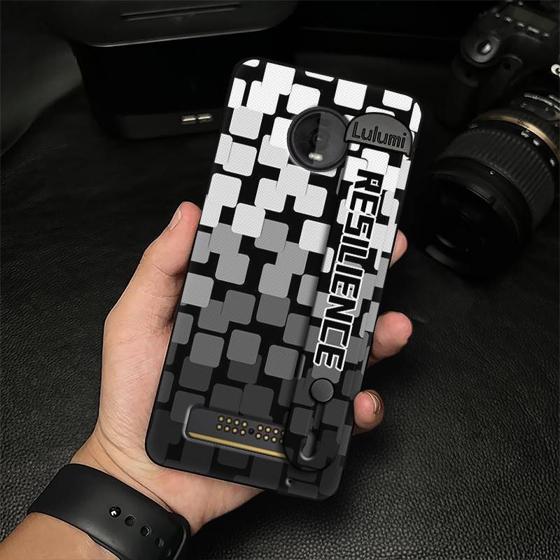 Simple Wrist Strap Phone Case For MOTO Z4 Play Fashion Design Back Cover Plain Color Personality Dirt-resistant Commerce