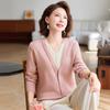 Autumn and Winter Long-sleeved New Collar Bottoming Shirt Medium and Old Fake Two-piece Knitted Sweater Pullover Versatile Top