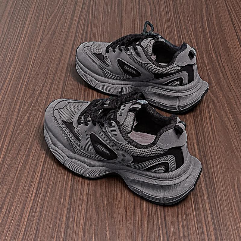 Thick Sole Women's Lace-up Casual Shoes, Temperament Comfortable Breathable Shoes