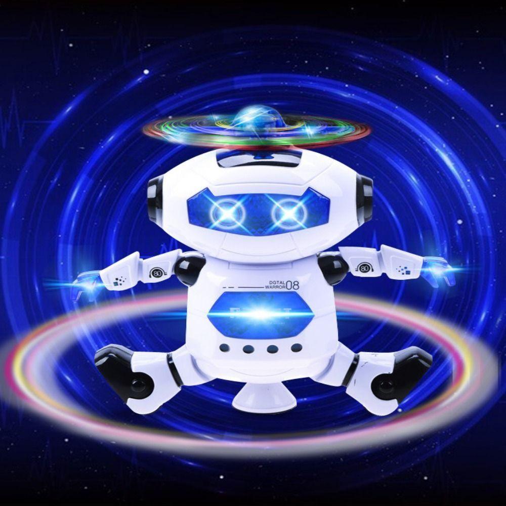 

Астронавт 360 Космический Робот 360 Вращающаяся Музыка Светодиодный Свет Электронные Прогулочные Игрушки Детские Игрушки