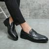 Men Brown Loafers Thick Sole Platform Height Increase Black Classic Business Office Dress Prom Tuxedo Party Shoes
