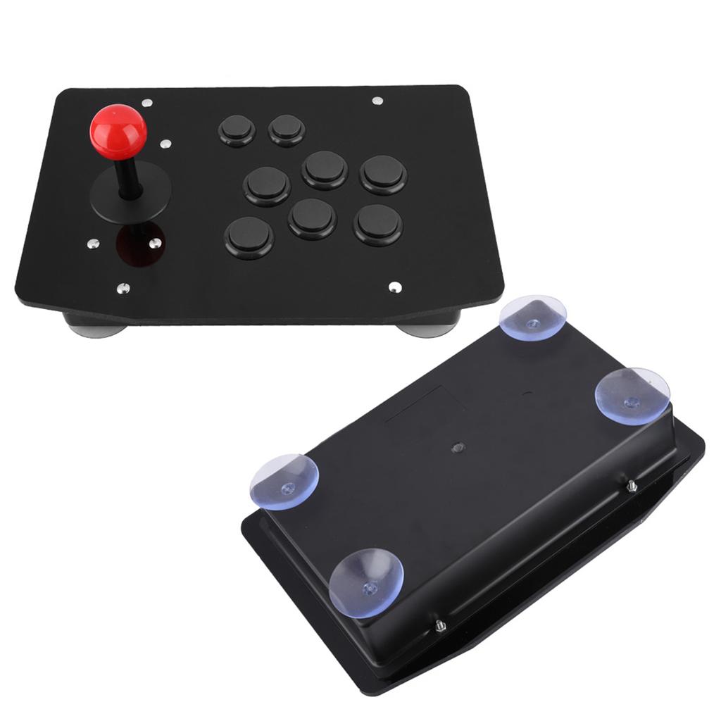 Arcade Rocker Game Joystick 8 Button Game Handle Controller(Black)