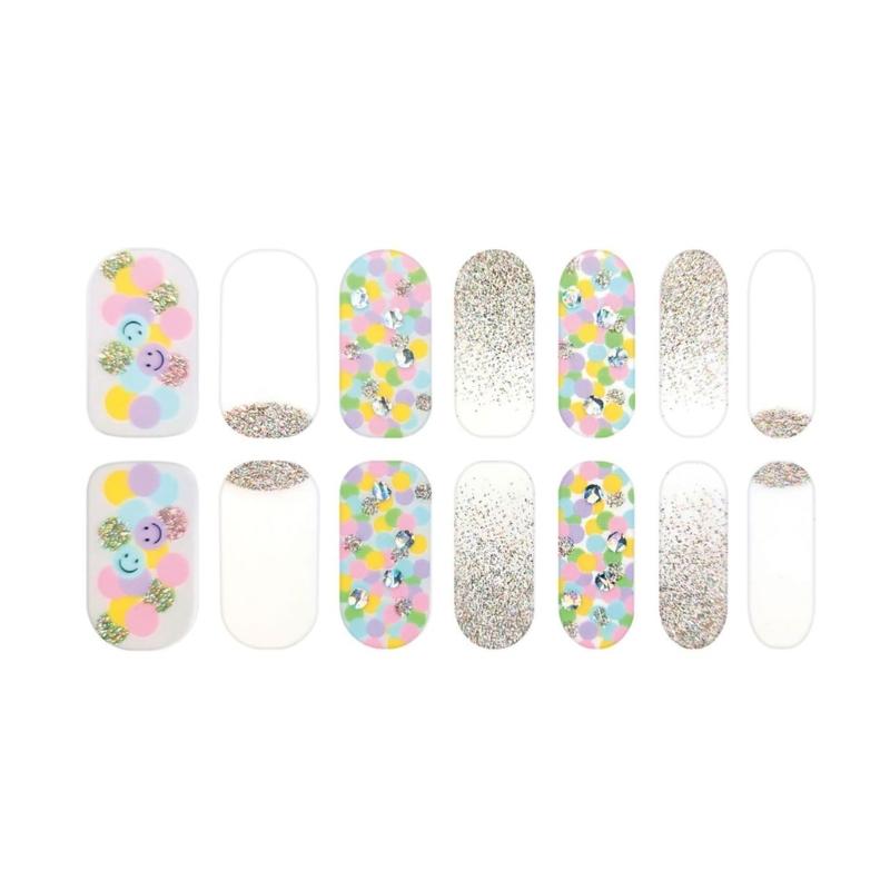 Flower Gradient Nail Sticker Full Wraps Nail Art Stickers Self-Adhesive Nail Art Decal Strips for DIY Nail Art Decor