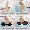 2 Pack Glasses Holder for Car Sun Visor, Genuine Leather Car Visor Accessories, Sunglasses Holder, Magnetic Sunglasses Holder, Ticket Clip