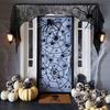 1/2pcs-Halloween Fireplace Cloth Black Lace Halloween Table Runner Halloween Cobweb Tablecloth Outdoor Party Decorative Cloth