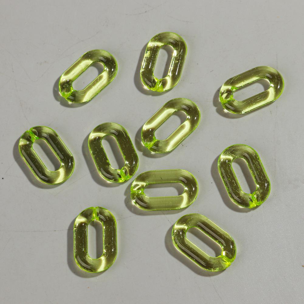 20pcs 20x30mm Clear Colorful Acrylic Oval Link Chain Connector Beads for Jewelry DIY Bracelet Necklace Phone Chain Accessories