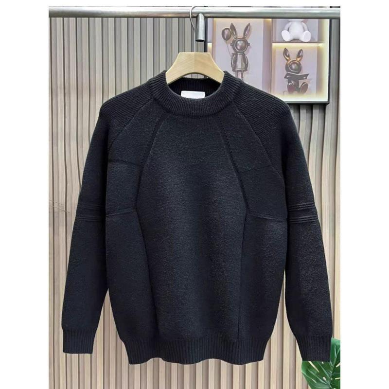 Autumn And Winter New Style Mens Crew Neck Sweater Knitwear Trendy Minimalist Stylish Versatile Slim Fit Bottoming Shirt Top