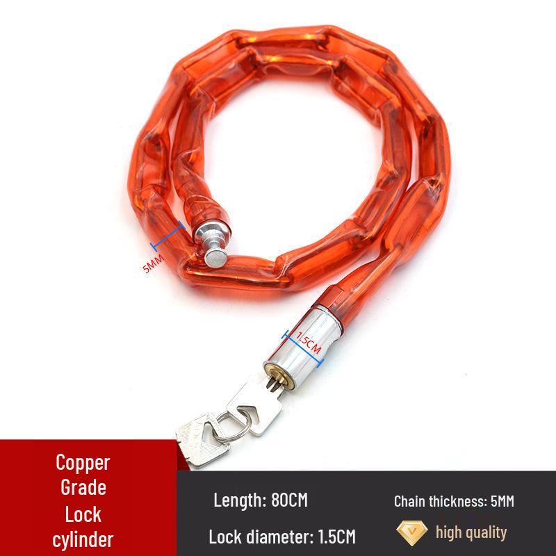 Anti-Theft Bicycle & Motorcycle Chain Lock for Mountain Bikes, Scooters, and Battery Cars.