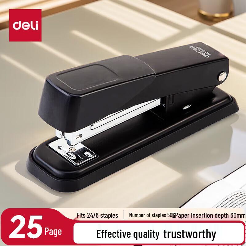 Deli Economic Metal Stapler (24/6 or 26/6 Staples)