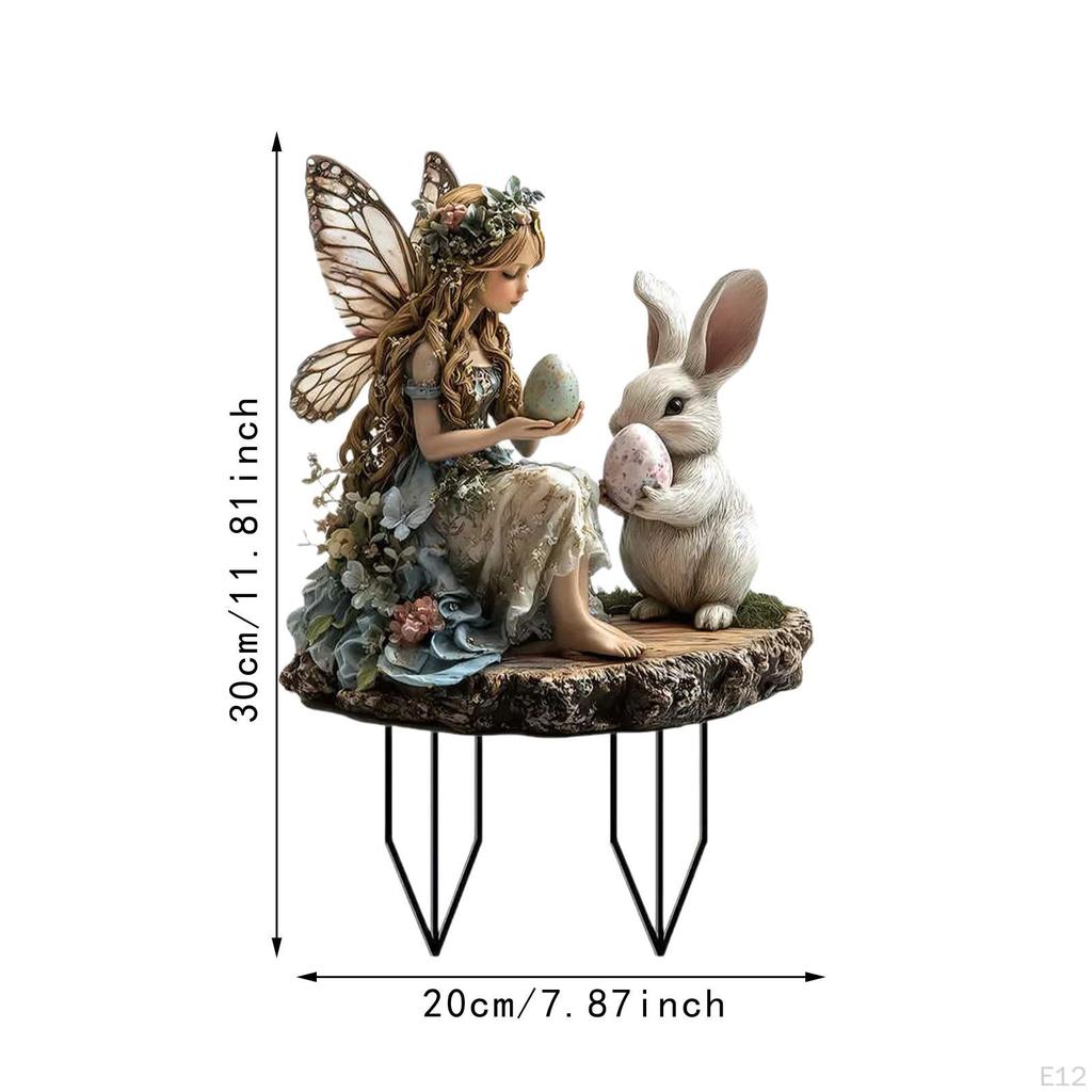 Acrylic Bunny Sculpture for Yard And Garden Display