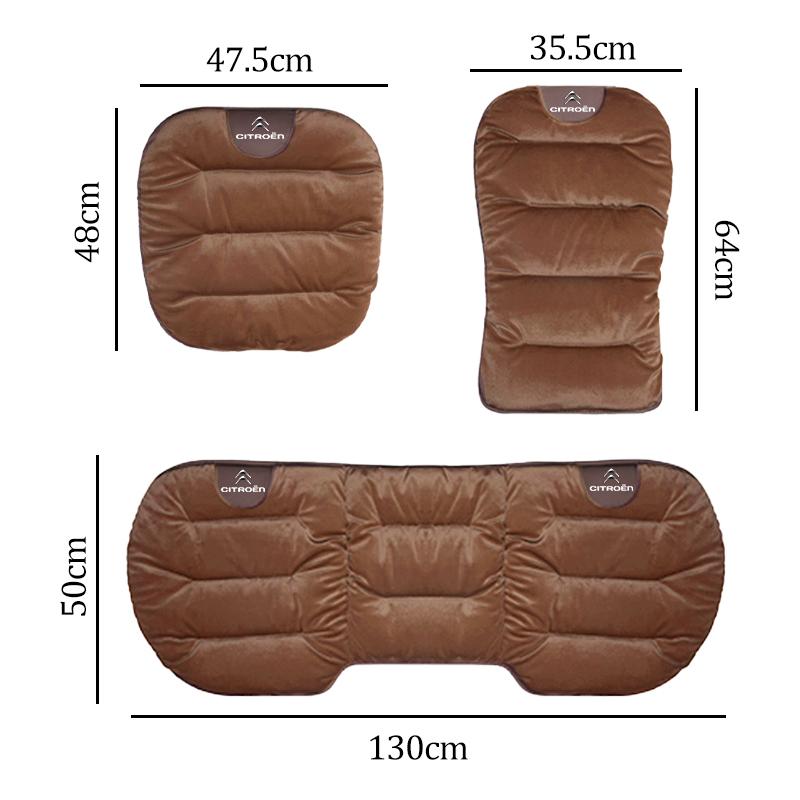 Car Seat Cover Winter Plush Warm Cushion Waist Pad For Citroen C3 C5 AIRCROSS C5X C4 Cactus PICASSO e-C3 e-C4 C1 C-Crosser C6 C2 akj256