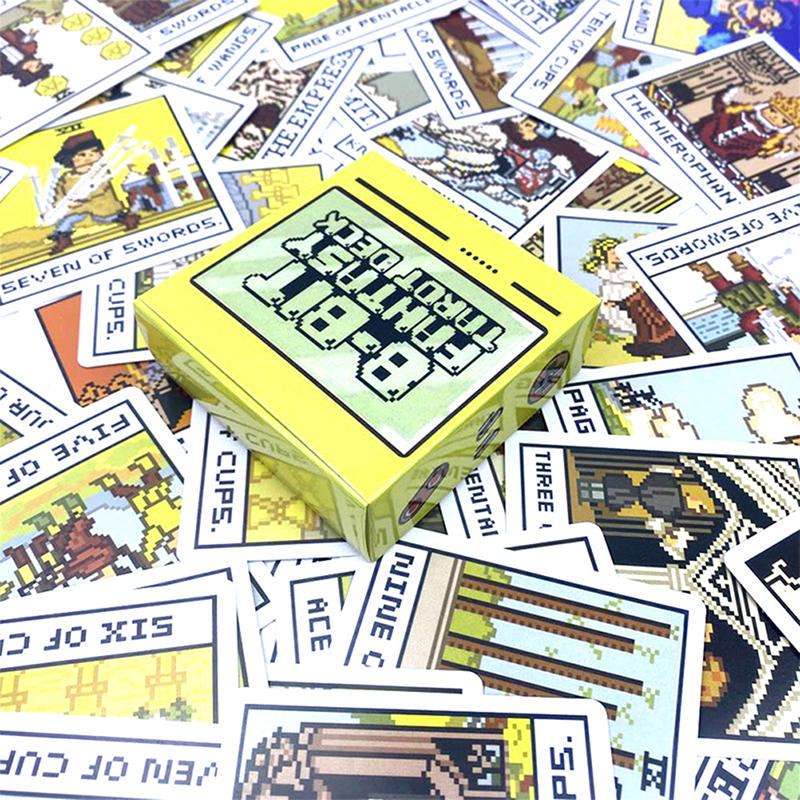 1 caixa 8 bits fantasia tarô baralho carta profecia adivinhação família festa tabuleiro adivinhação jogo de tarô para iniciantes jogo de tabuleiro