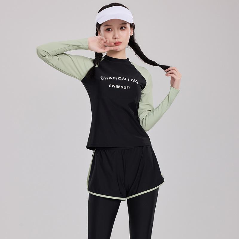 

Комплект гидрокостюма для серфинга и плавания для девочек - Раздельный купальник из 3 предметов для детей 160 (with chest padding)