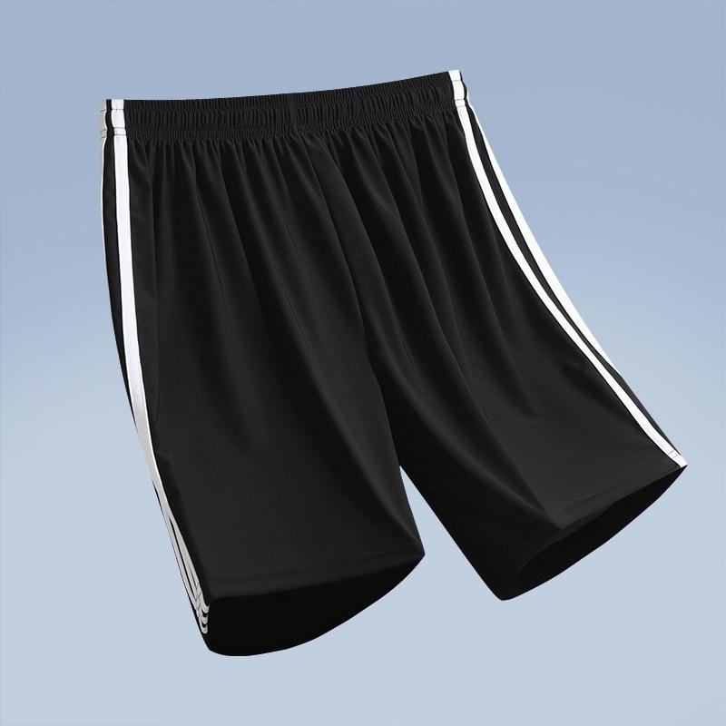 Men's High Stretch Ice Silk Shorts Plus Size Sports Five Quarter Pants Summer Thin Beach Pants