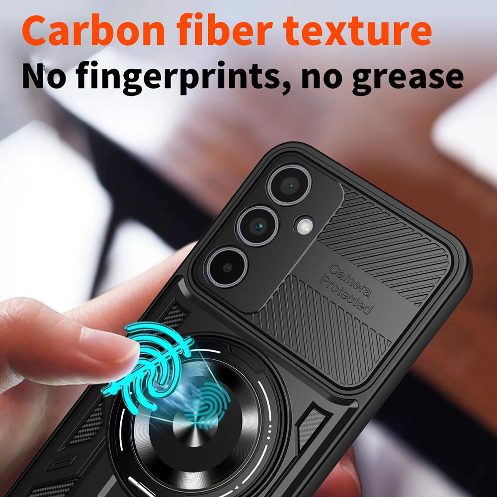 For Samsung Galaxy A36 5G Magnetic Case Rotating Kickstand TPU+PC Phone Cover